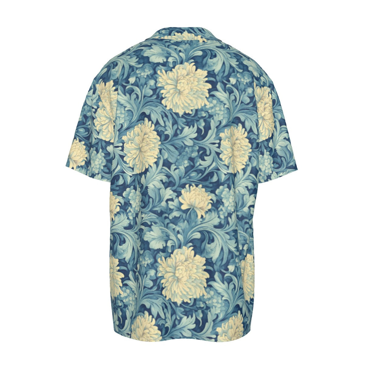 Verdant Whisper - Men's Imitation Silk Short-Sleeved Shirt