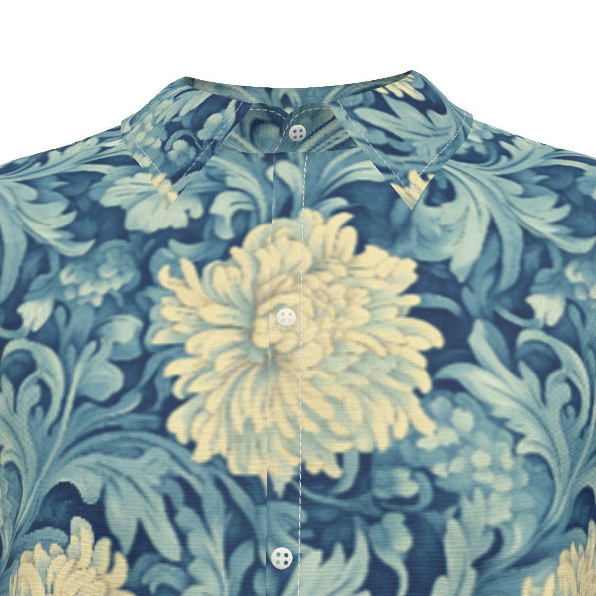 Verdant Whisper - Men's Imitation Silk Short-Sleeved Shirt